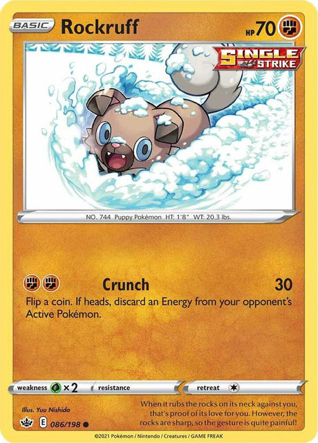 Rockruff 086 - Pokemon TCG Chilling Reign card