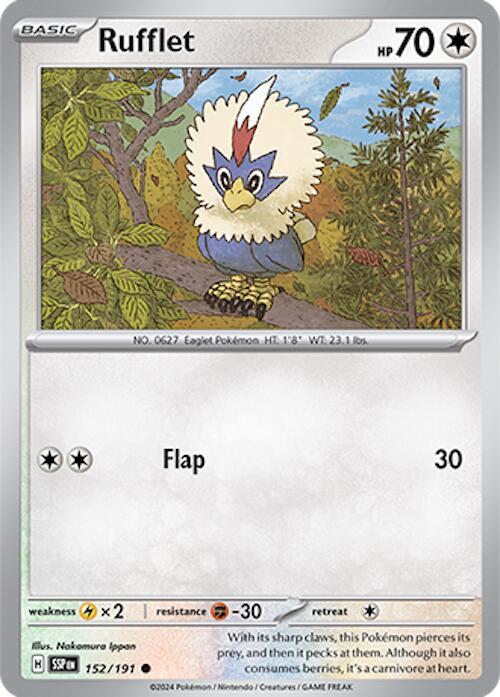Rufflet 152/191 - Pokemon TCG Surging Sparks card