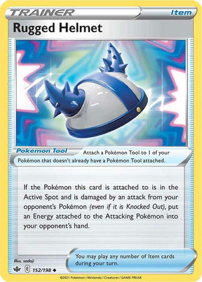 Rugged Helmet 152 - Pokemon TCG Chilling Reign card