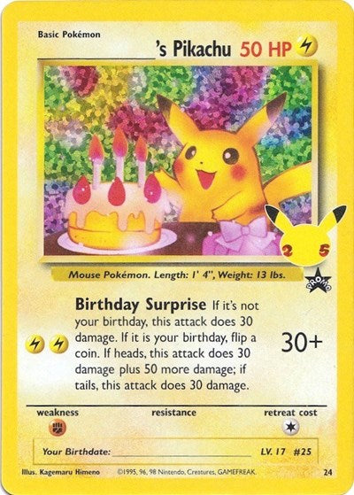 _____'s Pikachu Celebrations Classic Collection Pokemon Card Single 24