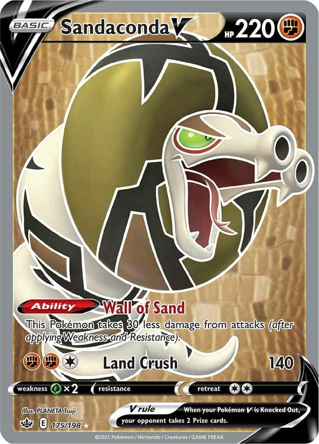 Sandaconda V (Full Art) 175 - Pokemon TCG Chilling Reign card