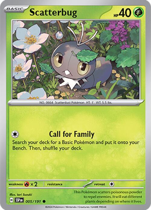 Scatterbug 005/191 - Pokemon TCG Surging Sparks card