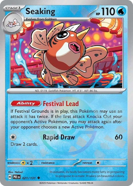 Seaking 021/131 - Poké Ball Reverse Holo - Pokemon TCG Prismatic Evolutions card