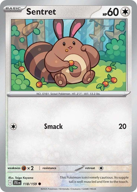 Sentret 118/159 - Pokemon TCG Journey Together card