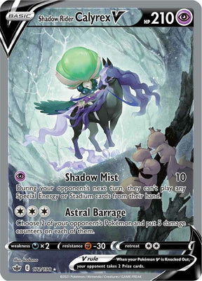 Shadow Rider Calyrex V (Alternate Full Art) 172 - Pokemon TCG Chilling Reign card
