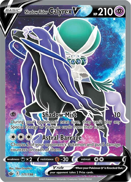 Shadow Rider Calyrex V (Full Art) 171 - Pokemon TCG Chilling Reign card