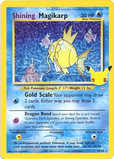 Shining Magikarp Celebrations Classic Collection Pokemon Card Single 66/64