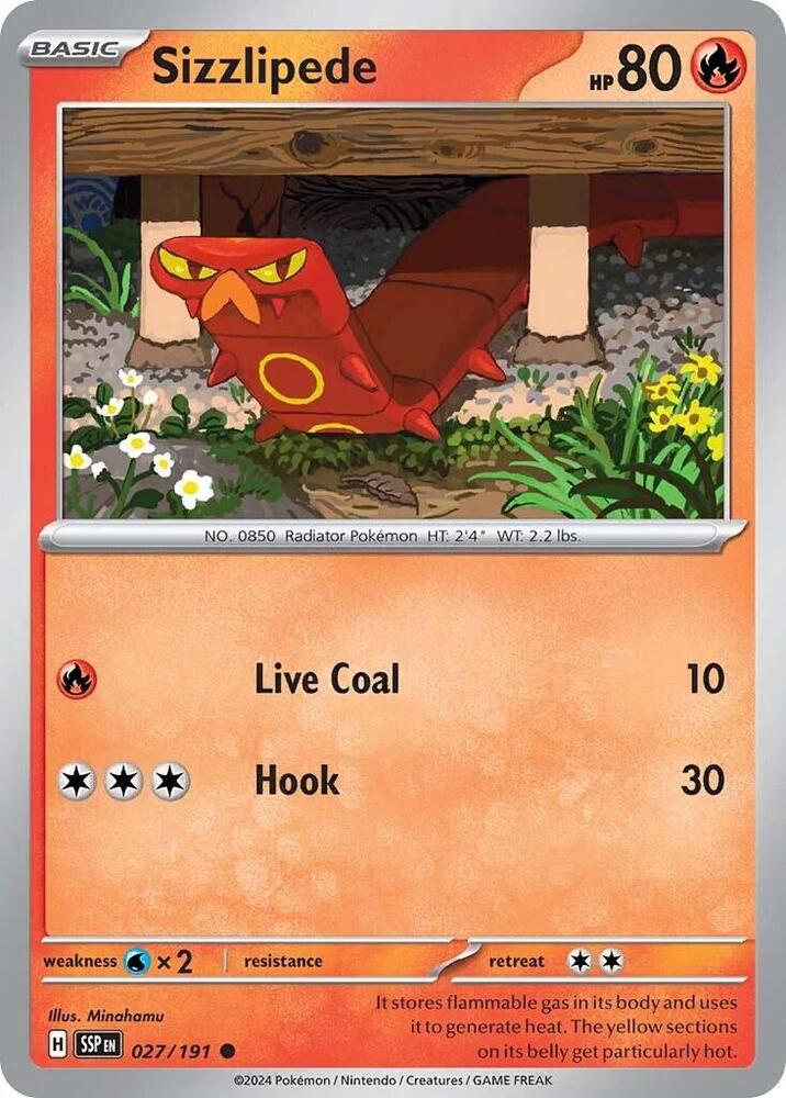 Sizzlipede 027/191 - Pokemon TCG Surging Sparks card