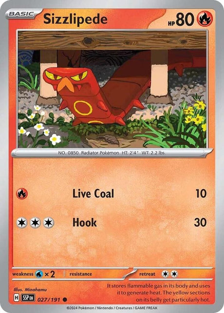 Sizzlipede 027/191 - Pokemon TCG Surging Sparks card