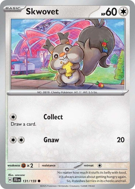 Skwovet 131/159 - Pokemon TCG Journey Together card