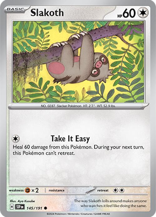 Slakoth 145/191 - Pokemon TCG Surging Sparks card