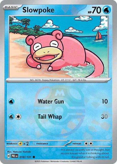 Slowpoke 018/131 - Master Ball Reverse Holo - Pokemon TCG Prismatic Evolutions card