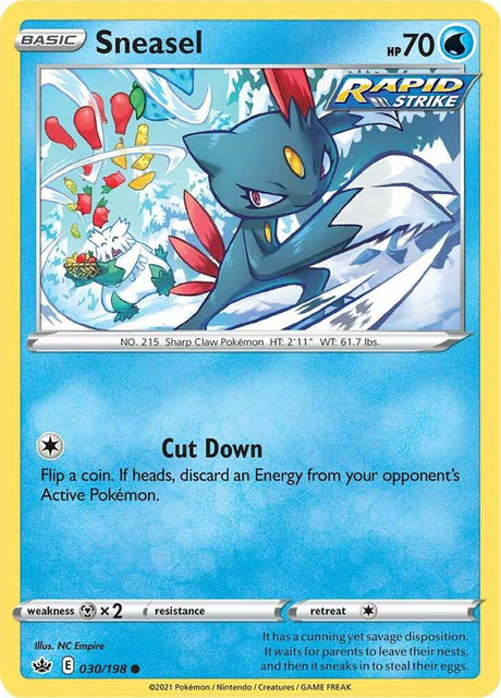 Sneasel 030 - Pokemon TCG Chilling Reign card