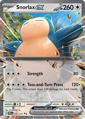 Snorlax ex 076/131 - Standard card artwork - Pokemon TCG Prismatic Evolutions card