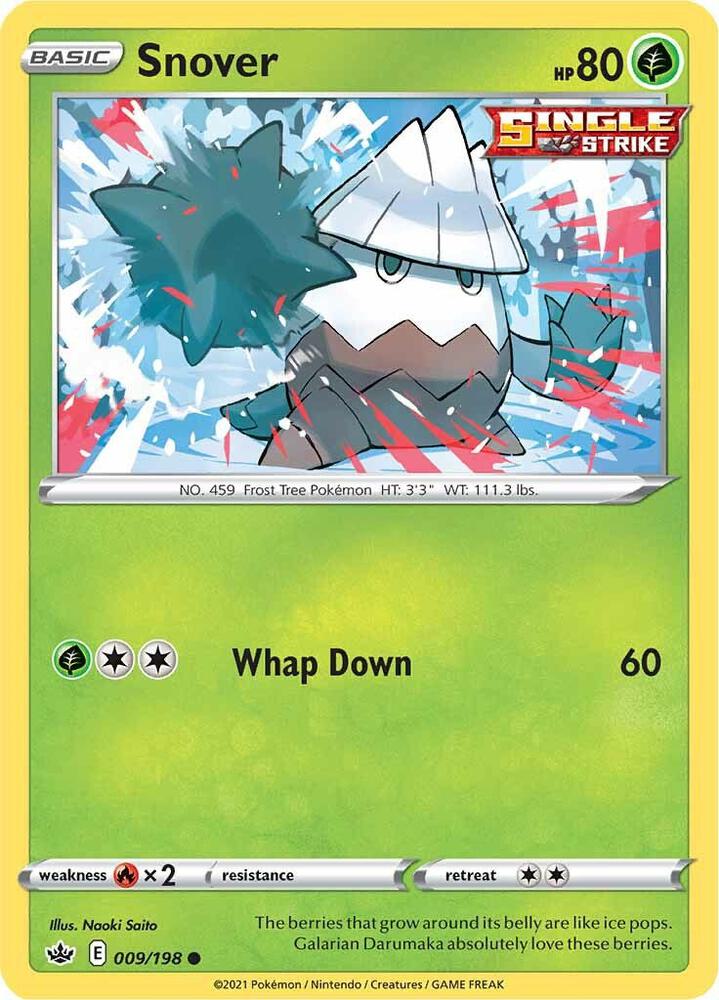 Snover 009 - Pokemon TCG Chilling Reign card