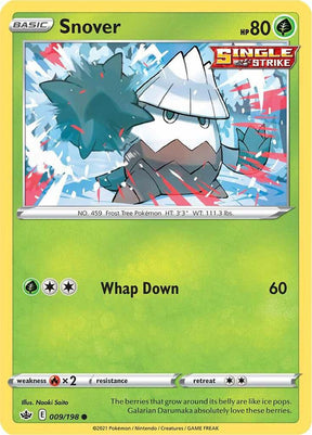 Snover 009 - Pokemon TCG Chilling Reign card