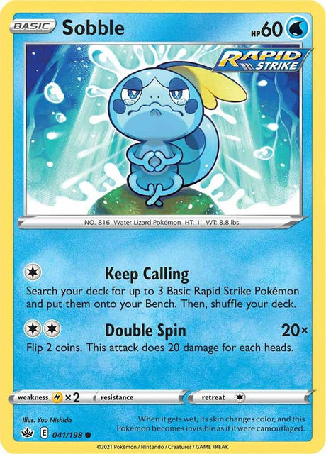 Sobble 041 - Pokemon TCG Chilling Reign card