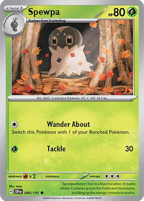 Spewpa 006/191 - Pokemon TCG Surging Sparks card