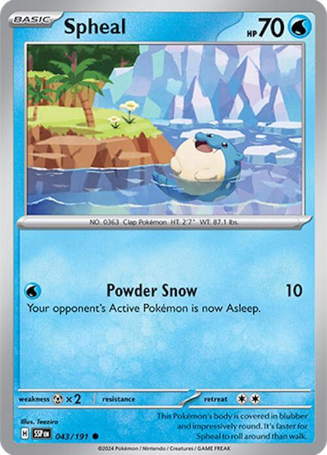 Spheal 043/191 - Pokemon TCG Surging Sparks card
