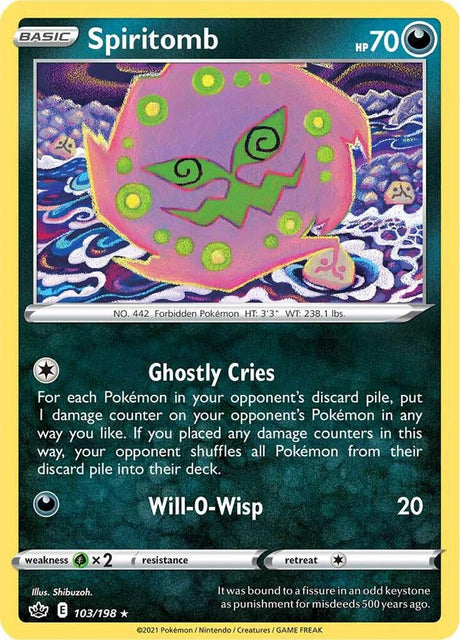 Spiritomb 103 - Pokemon TCG Chilling Reign card