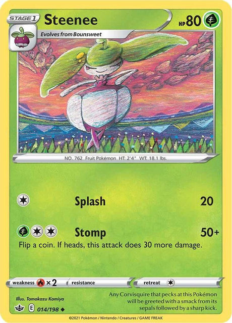 Steenee 014 - Pokemon TCG Chilling Reign card