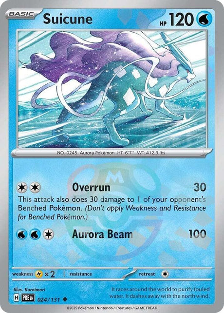 Suicune 024/131 - Master Ball Reverse Holo - Pokemon TCG Prismatic Evolutions card
