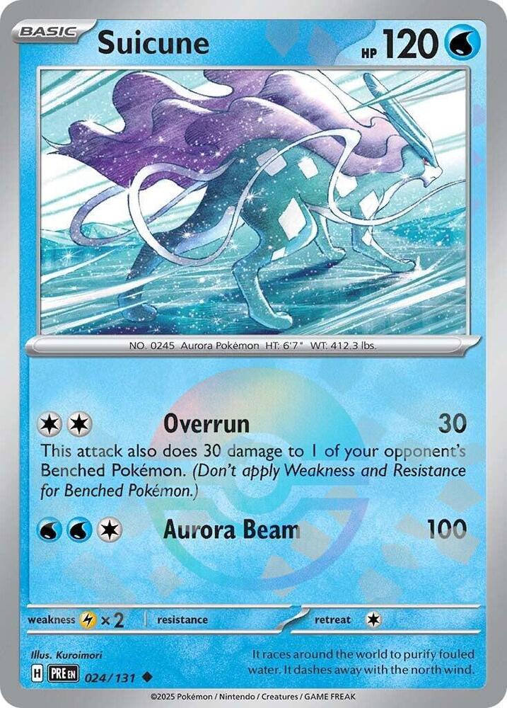Suicune 024/131 - Poké Ball Reverse Holo - Pokemon TCG Prismatic Evolutions card