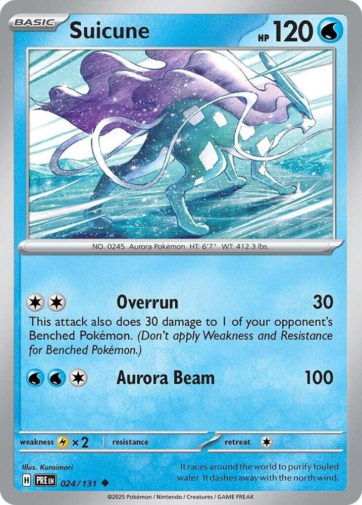 Suicune 024/131 - Standard card artwork - Pokemon TCG Prismatic Evolutions card