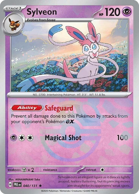 Sylveon 040/131 - Master Ball Reverse Holo - Pokemon TCG Prismatic Evolutions card
