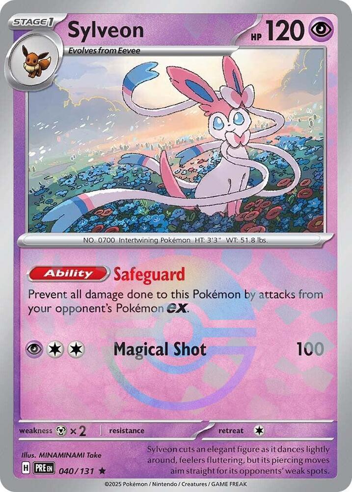 Sylveon 040/131 - Poké Ball Reverse Holo - Pokemon TCG Prismatic Evolutions card