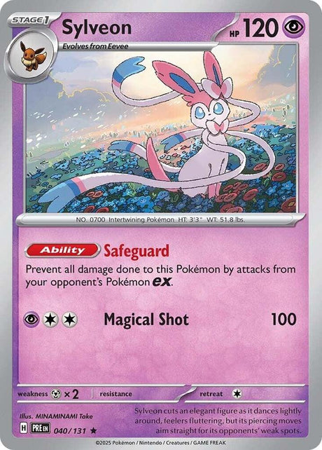 Sylveon 040/131 - Standard card artwork - Pokemon TCG Prismatic Evolutions card