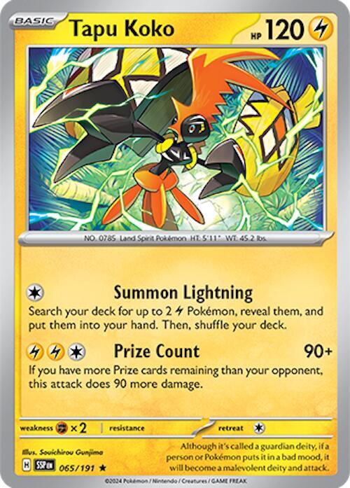 Tapu Koko 065/191 - Pokemon TCG Surging Sparks card