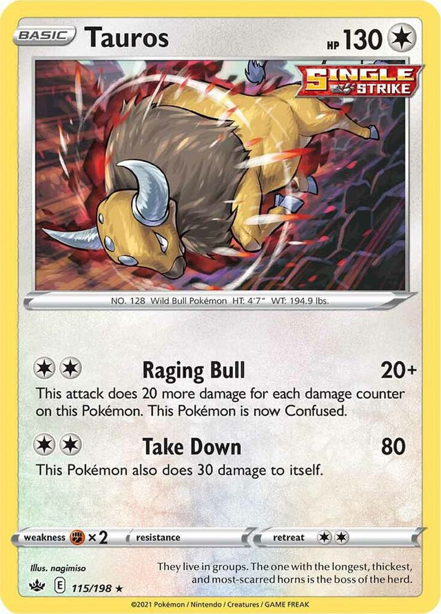 Tauros 115 - Pokemon TCG Chilling Reign card