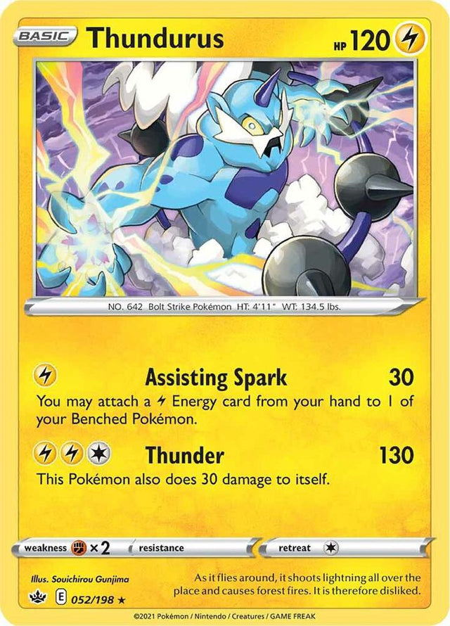 Thundurus 052 - Pokemon TCG Chilling Reign card