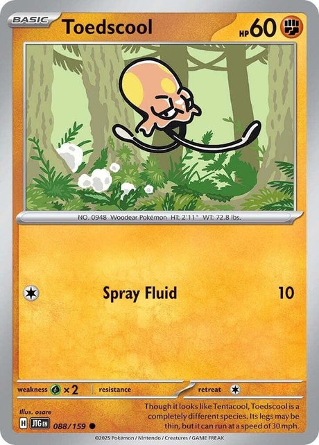 Toedscool 088/159 - Pokemon TCG Journey Together card