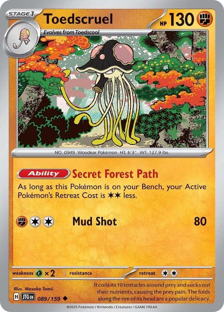 Toedscruel 089/159 - Pokemon TCG Journey Together card