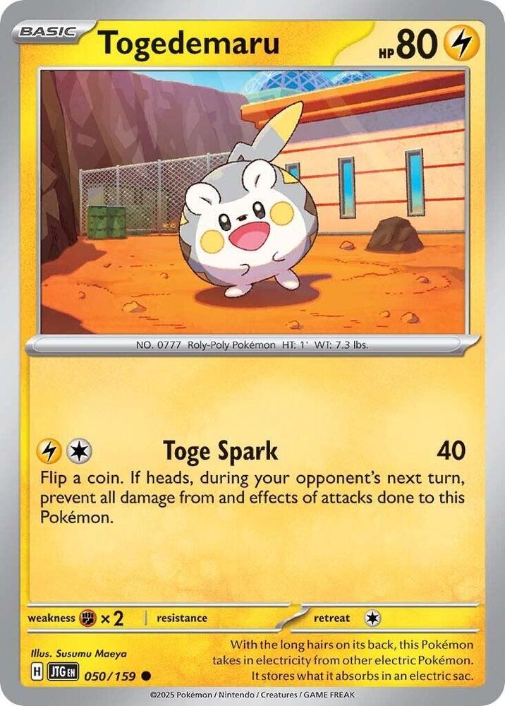 Togedemaru 050/159 - Pokemon TCG Journey Together card