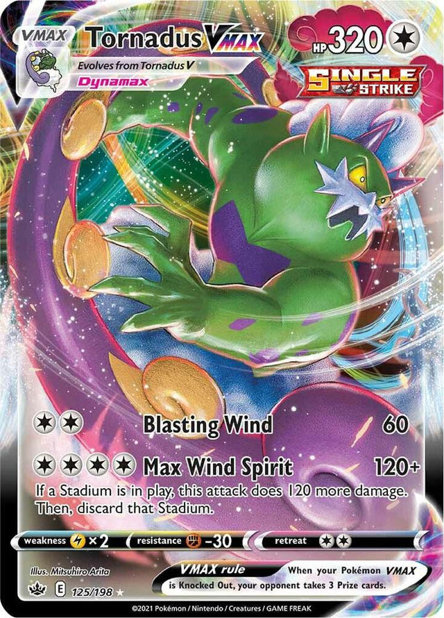 Tornadus VMAX 125 - Pokemon TCG Chilling Reign card
