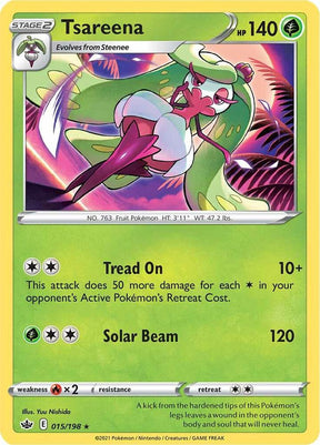 Tsareena 015 - Pokemon TCG Chilling Reign card