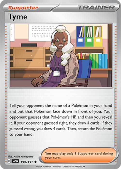 Tyme 190/191 - Pokemon TCG Surging Sparks card