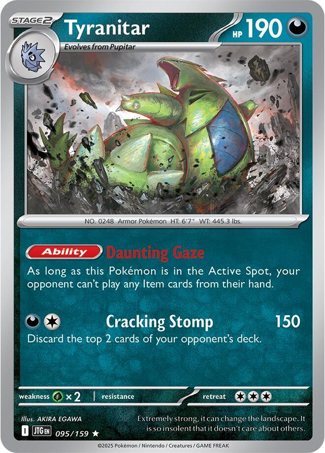 Tyranitar 095/159 - Pokemon TCG Journey Together card