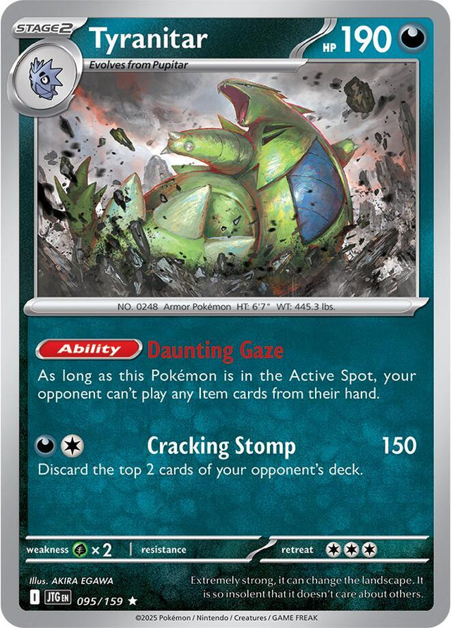 Tyranitar 095/159 - Pokemon TCG Journey Together card