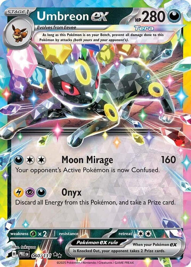 Umbreon ex 060/131 - Standard card artwork - Pokemon TCG Prismatic Evolutions card