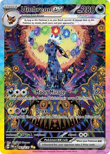 Umbreon ex 161/131 - Standard card artwork - Pokemon TCG Prismatic Evolutions card