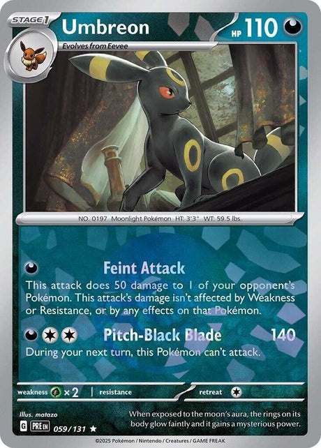 Umbreon 059/131 - Poké Ball Reverse Holo - Pokemon TCG Prismatic Evolutions card