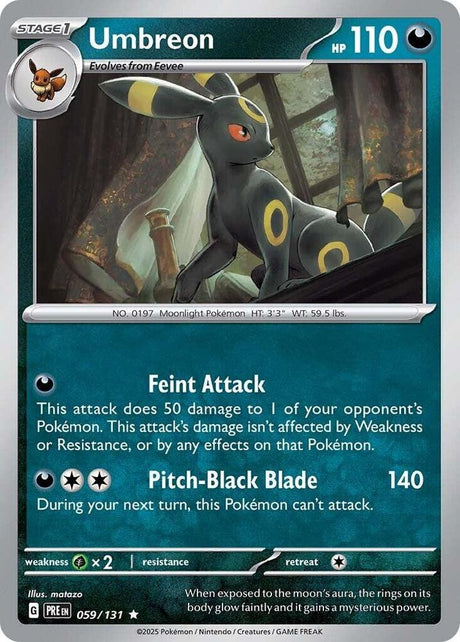 Umbreon 059/131 - Standard card artwork - Pokemon TCG Prismatic Evolutions card