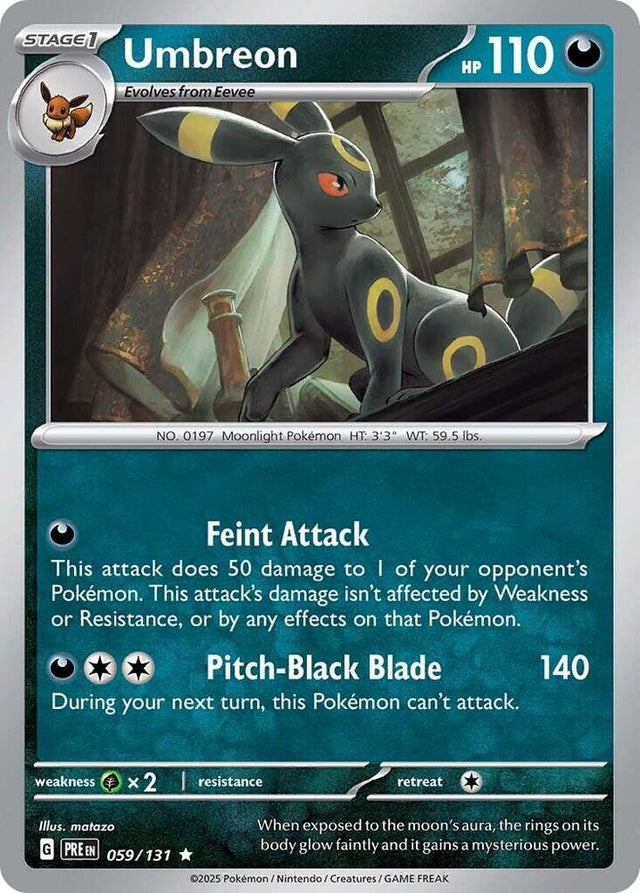 Umbreon 059/131 - Standard card artwork - Pokemon TCG Prismatic Evolutions card