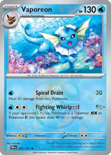 Vaporeon 022/131 - Master Ball Reverse Holo - Pokemon TCG Prismatic Evolutions card