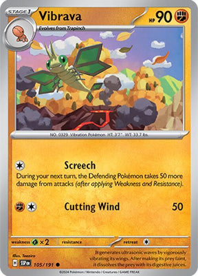 Vibrava 105/191 - Pokemon TCG Surging Sparks card