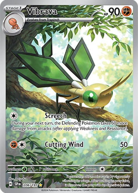 Vibrava 206/191 - Pokemon TCG Surging Sparks card